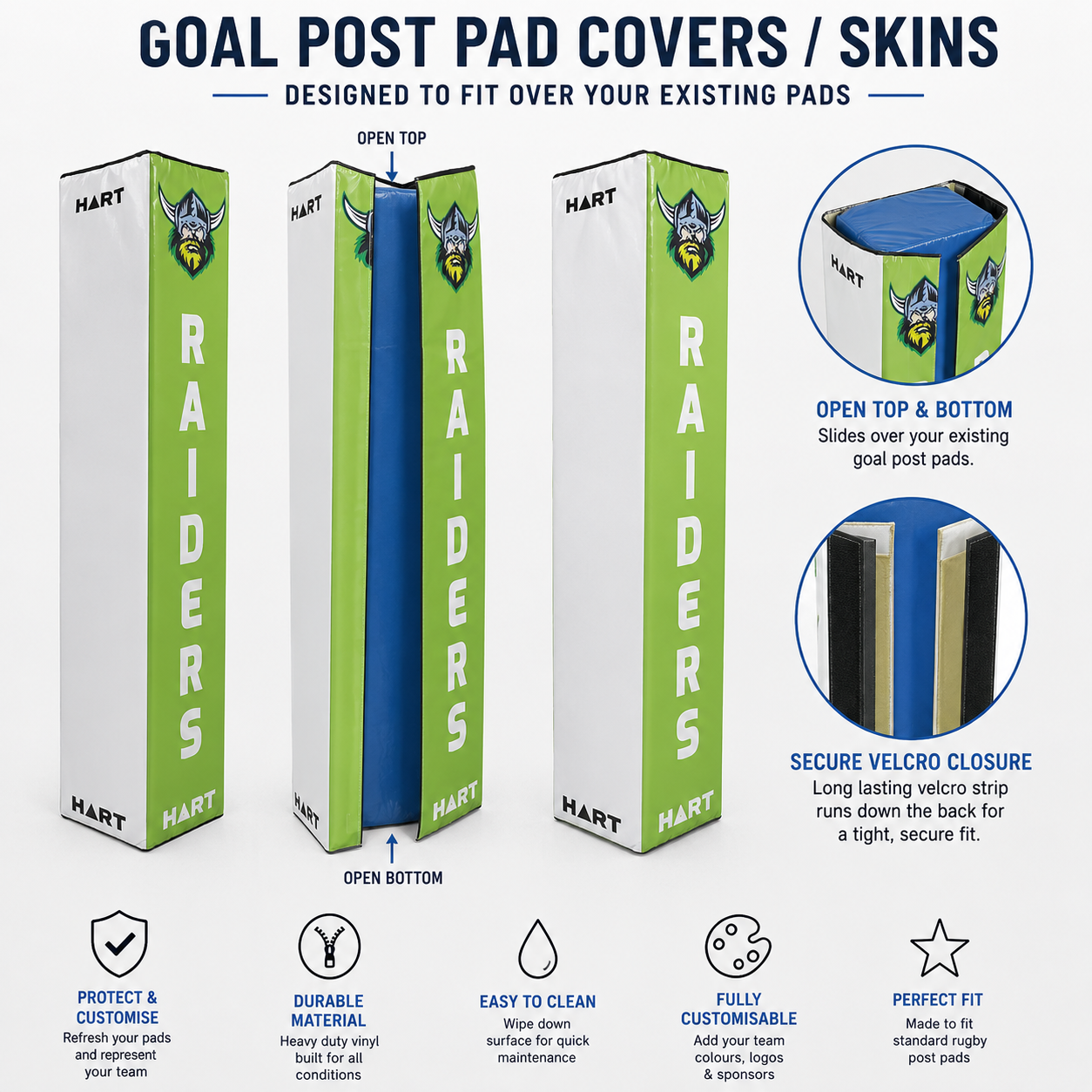 Custom Goal Post Pad Skins - Vinyl Wraps for Post Pads