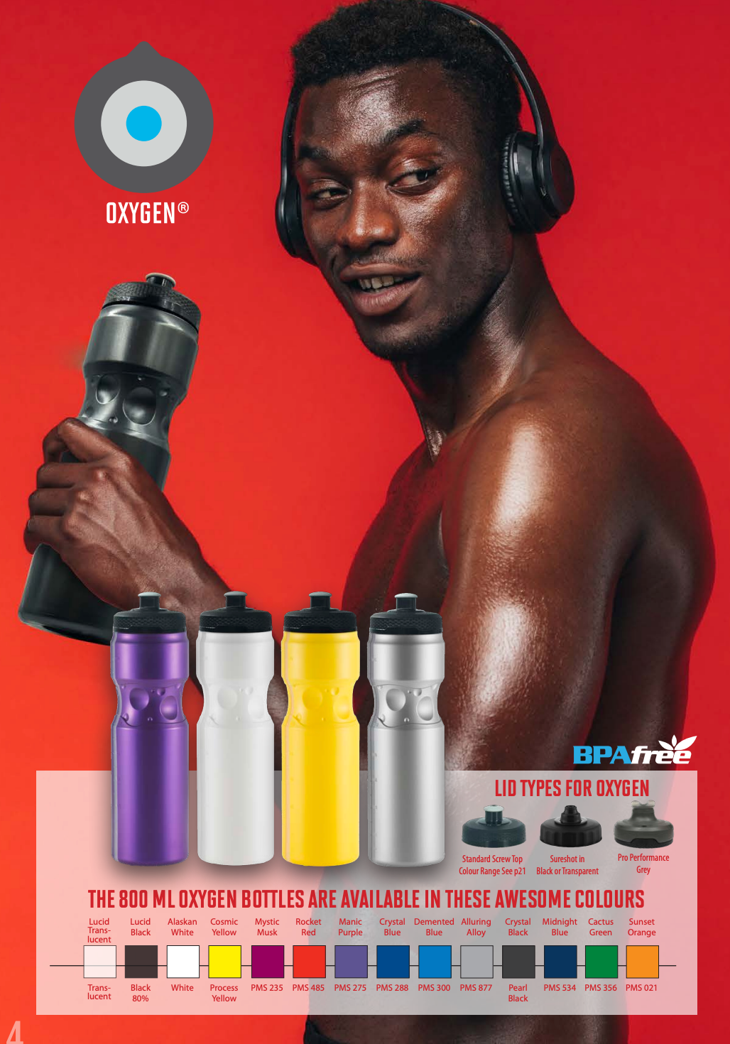 Custom Oxygen Premium Water Bottles (min 50 units) - REQUEST QUOTE