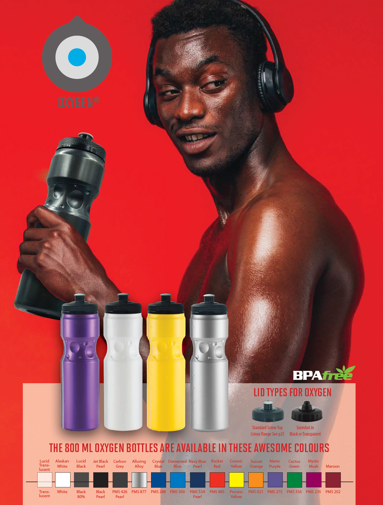 Custom Oxygen Drink Bottles - Min 50 for Custom Design