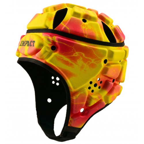 Custom Strobe Headguard (Hot Pink/Yellow) (IRB/World Rugby Approved)