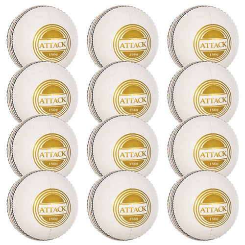 HART Attack Cricket Balls White - 4 Piece