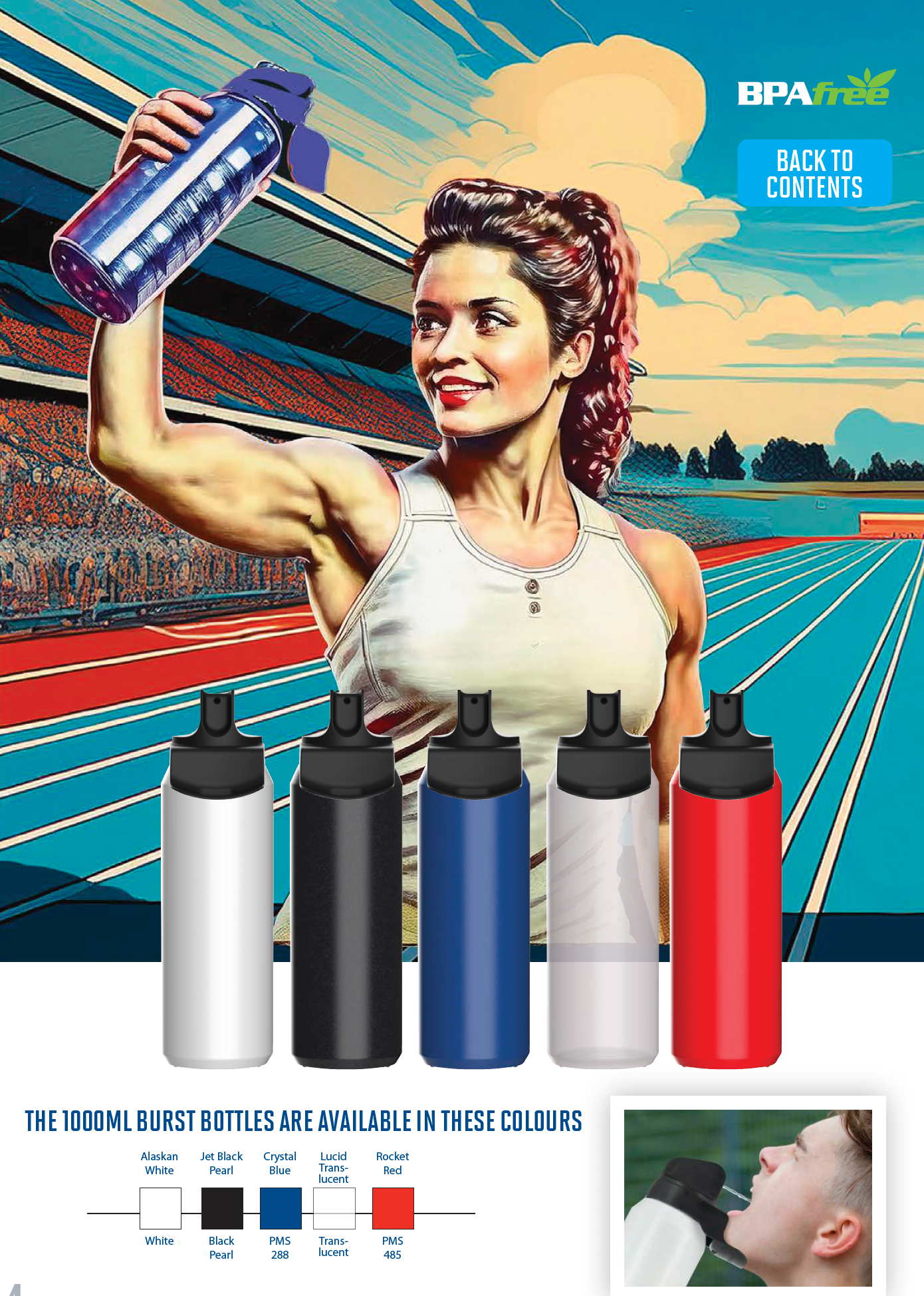 Custom Burst Drink Bottles - 1000ML (Custom Moq -50) REQUEST QUOTE