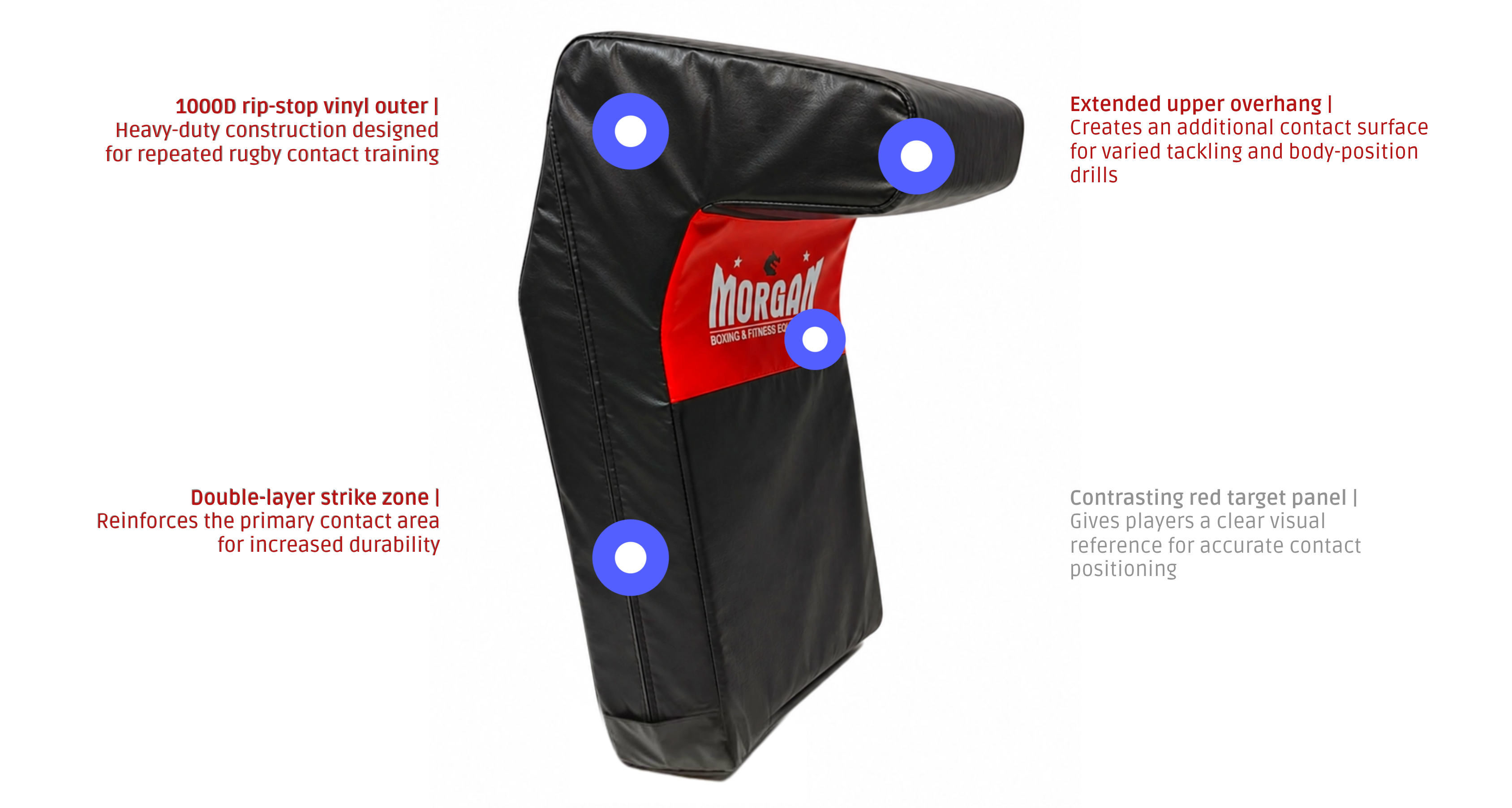 Morgan Elite Rugby Tackling Hit Shield | 1000D Rip-Stop Contact Training Shield